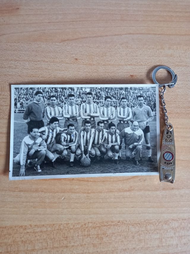 tarjeta postal antigua+llavero Español🔵🤍