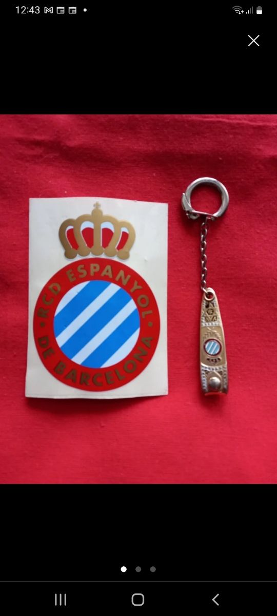 tarjeta postal antigua+llavero Español🔵🤍