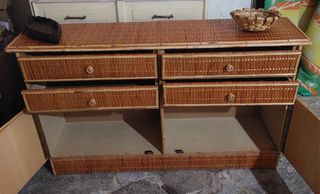 Aparador mimbre y bambu.(15%DESCUENTO. )