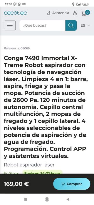 Conga Cecotec 7490 Inmortal Xtreme