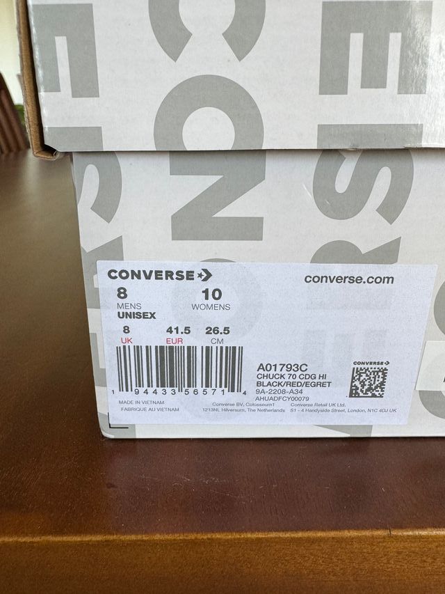 Converse Chuck Taylor X Commes Des Garcons