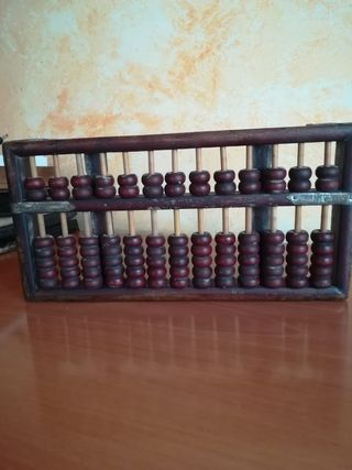Auténtico ábaco antiguo chino de madera
