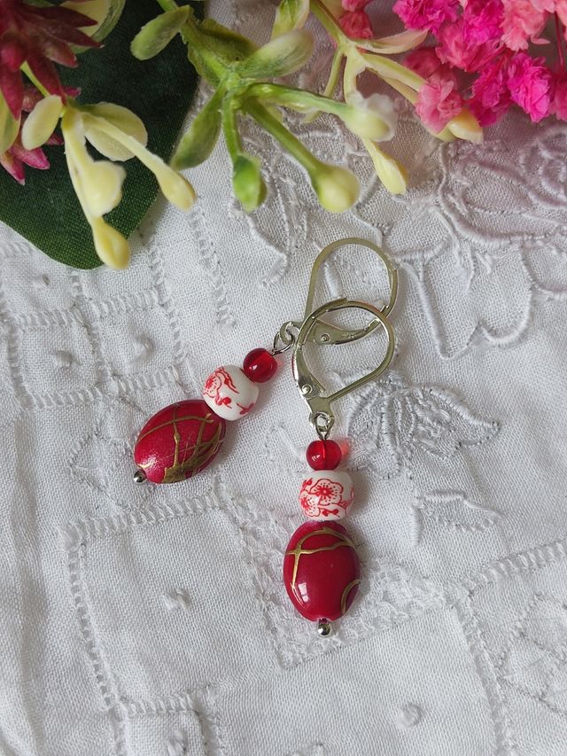 Pendientes fantasía floral