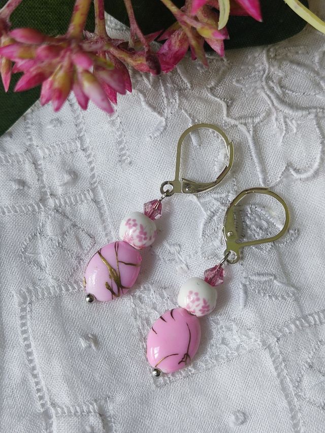 Pendientes fantasía floral