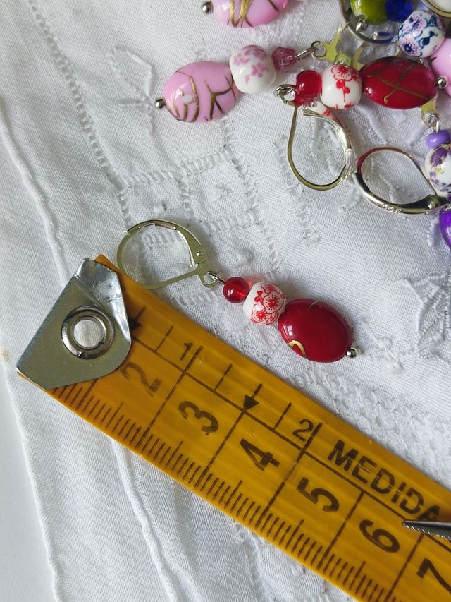 Pendientes fantasía floral