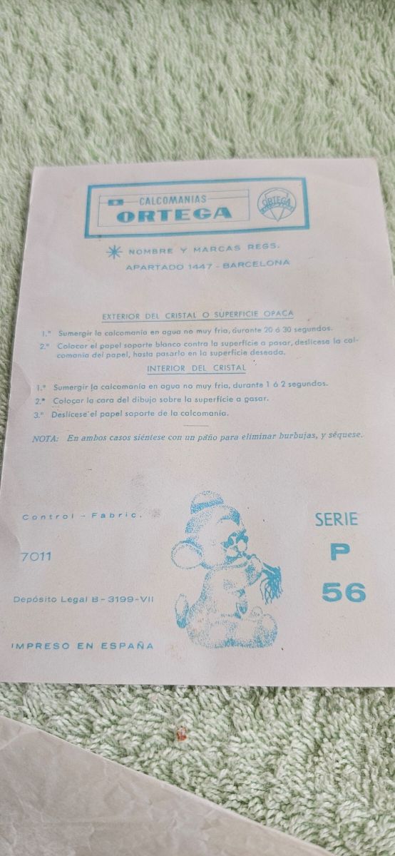 LOTE CALCOMANIAS VINTAGE ORTEGA 