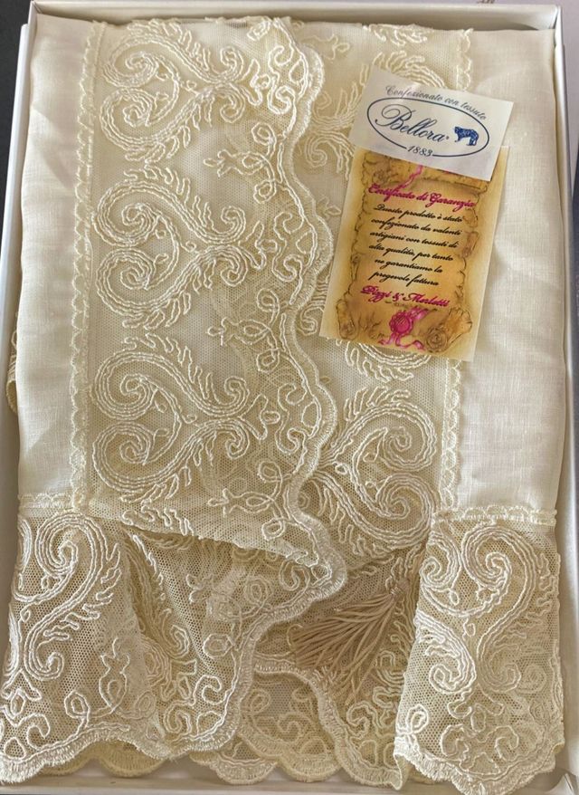 Runner mis.50x100 Puro Lino con Tulle