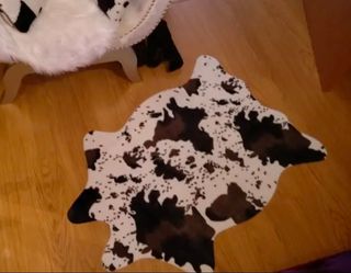 Alfombra imitación piel vaca