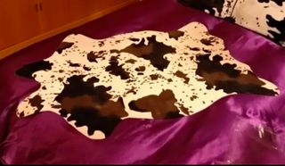 Alfombra imitación piel vaca