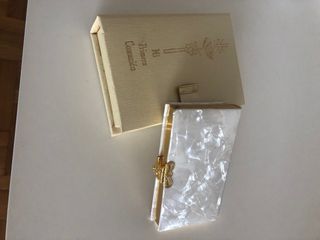 Librito de primera Comunión vintage nacar