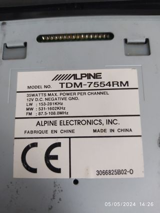 RADIO COCHE ALPINE