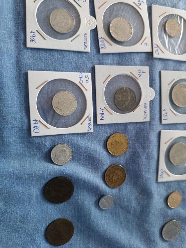Lote monedas céntimos y pesetas España