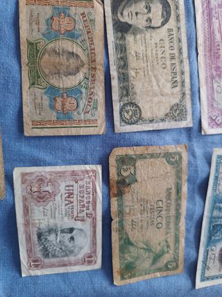  11 billetes, individual España.Pesetas