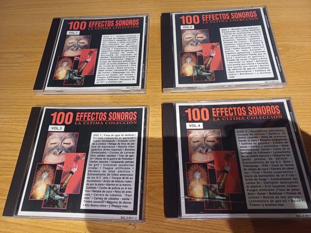 Lote 4 CD de 400 EFECTOS SONOROS 