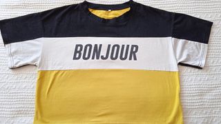 Crop top "Bonjour"talla S grande