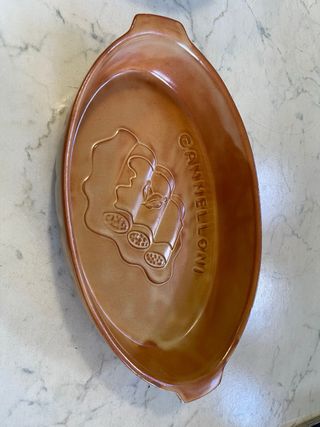 Teglia cannlloni ovale terracotta
