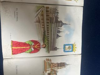 Postales regionales bordadas años 60