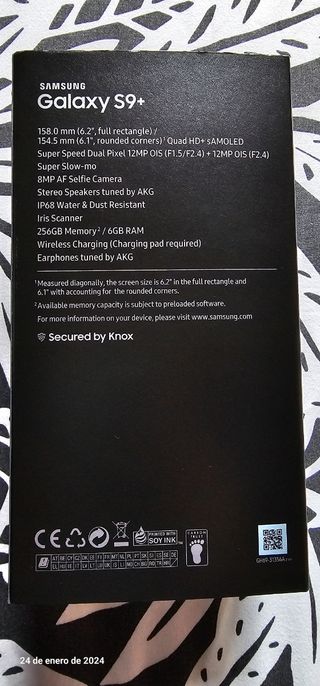 SAMSUNG S9 PLUS 256 GB 6 GB RAM