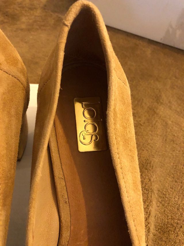 Zapatos corte salon de ante