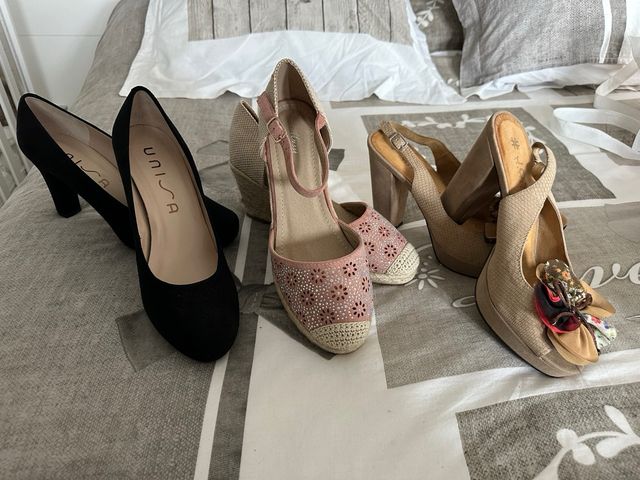 Lote 3 pares zapatos y alpargatas