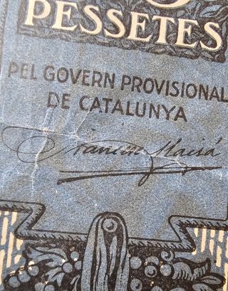 Emprèstit de Catalunya billete antiguo