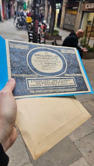 Emprèstit de Catalunya billete antiguo