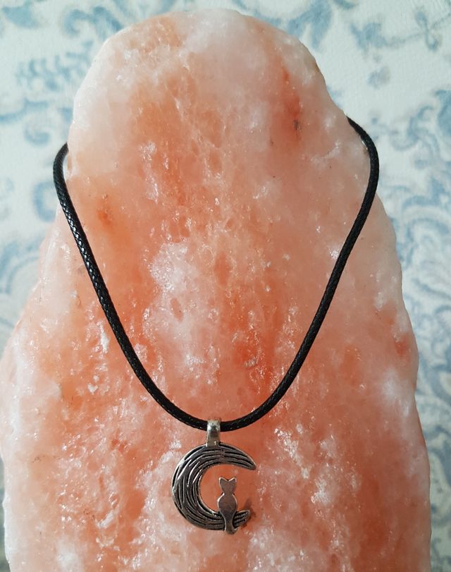 Colgante luna gato