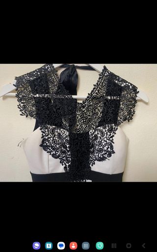 Vestido elegante blanco y negro