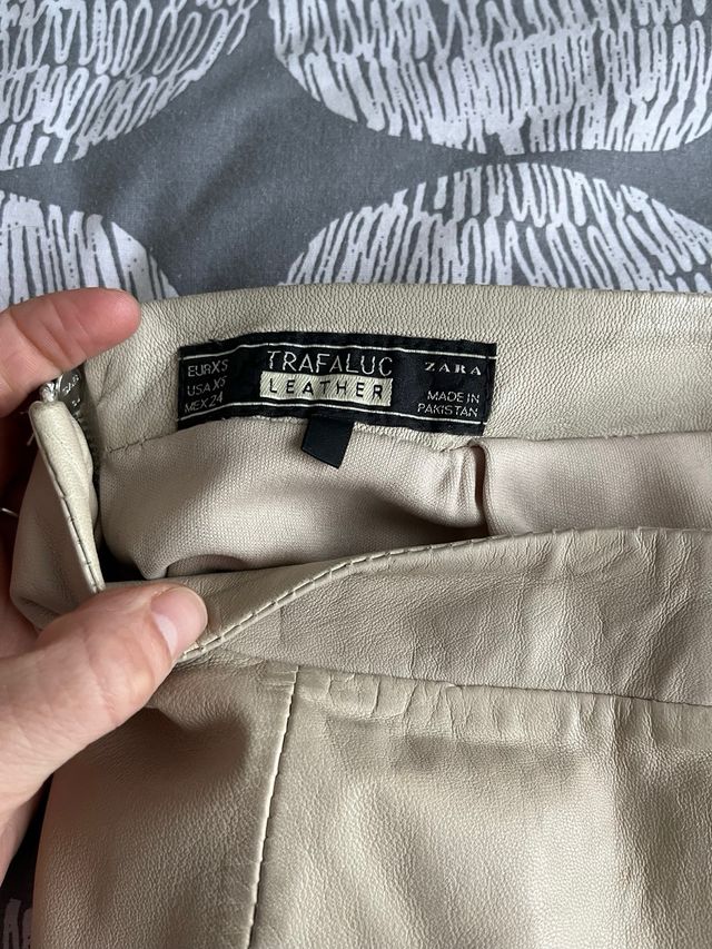 Minifalda de piel talla xs