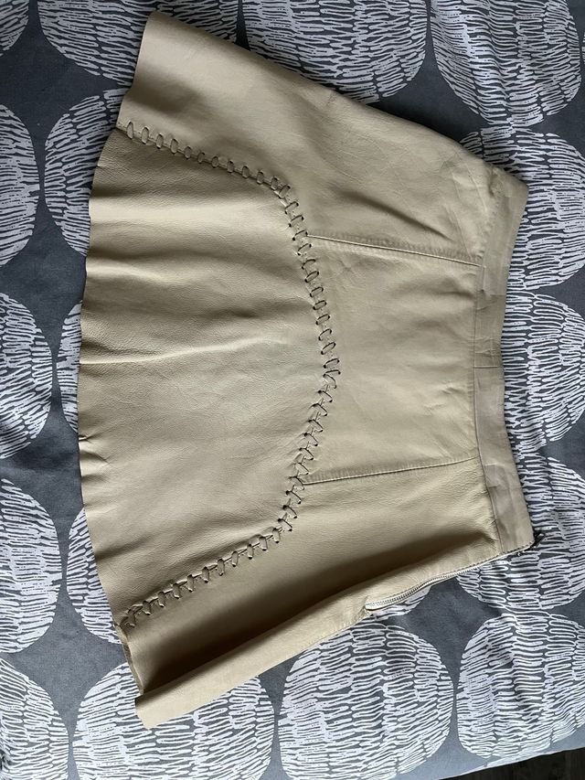Minifalda de piel talla xs