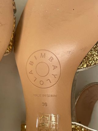 Sandalias doradas Bimba y Lola