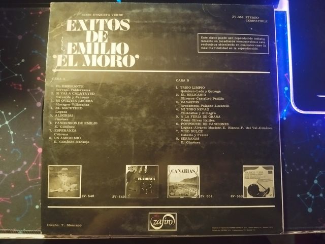 (Antes 12€) Vinilo - Éxitos de Emilio "El Moro"