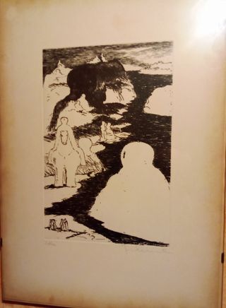 Salvatore Fiume opera acquaforte 50x35 firmata