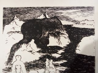 Salvatore Fiume opera acquaforte 50x35 firmata