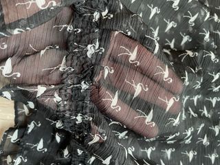 Blusa gasa transparente flamencos Jennyfer