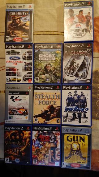 11 juegos y Consola PlayStation 2