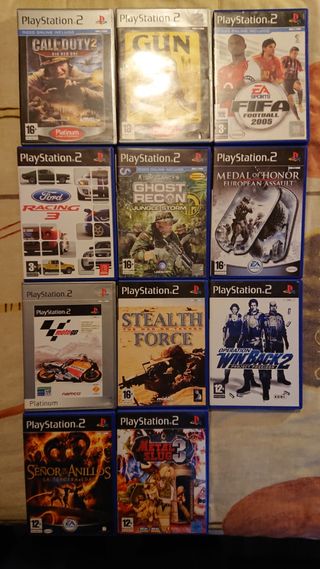 11 juegos y Consola PlayStation 2