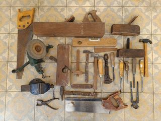 Herramientas antiguas de carpintería.
