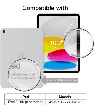 JETech Funda para iPad 10 (10,9 Pulgadas) Blanca