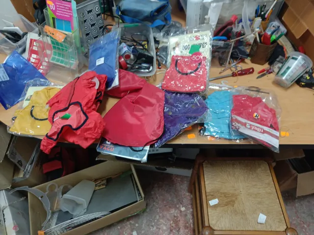 Lote vestidos perro primavera y chubasqueros.