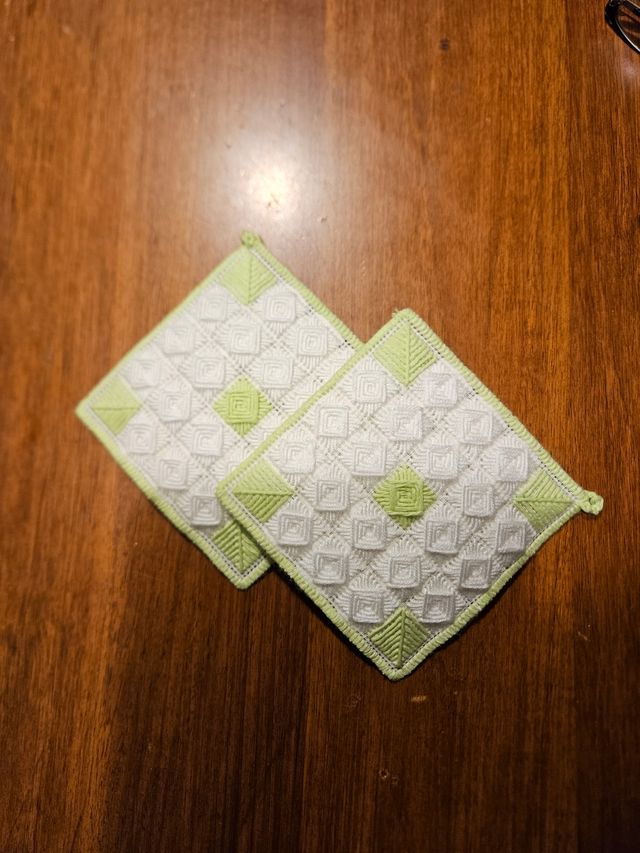 Presine fatte a mano [bianco e verde]