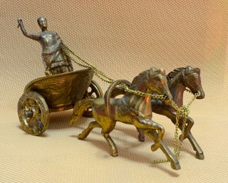BIGA ROMANA EN BRONCE