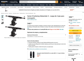 EJES LONGBOARD SKATE CRUISER GULLWING SIDEWINDER 9