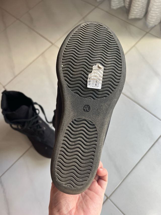 Botines de cuña negros