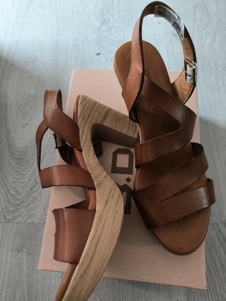 Sandalias piel 38 B.D.A