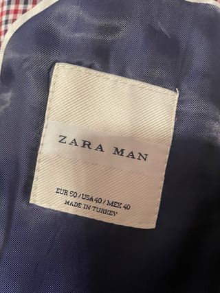 Americana de cuadros de Zara Man