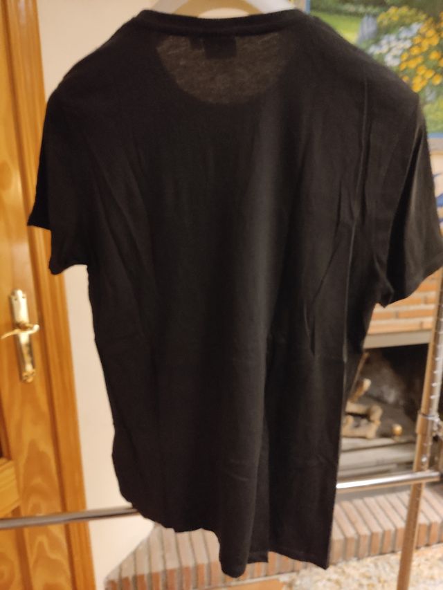 Camiseta negra manga corta unisex