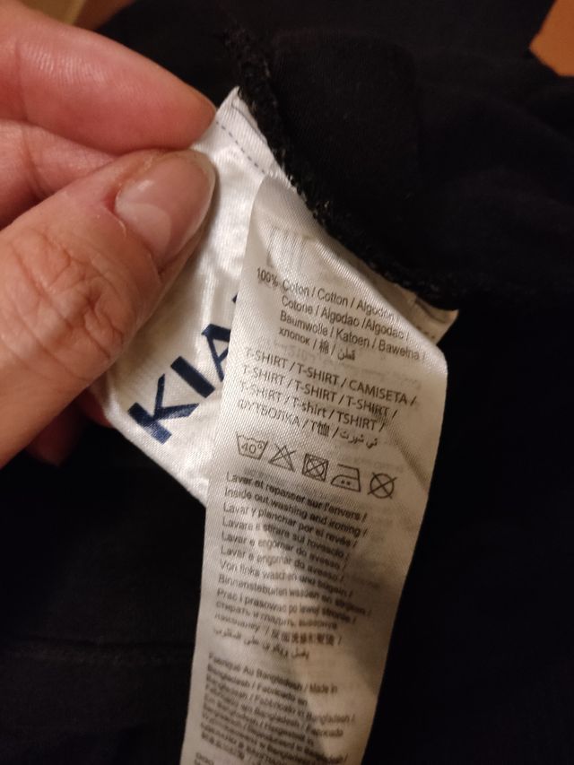 Camiseta negra manga corta unisex