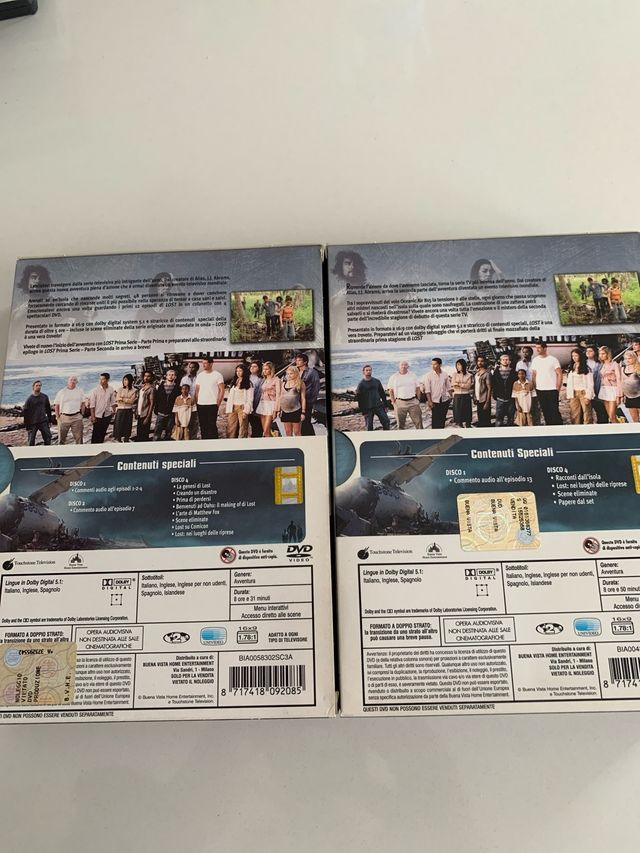 Serie tv Lost due cofanetti 1 stagione