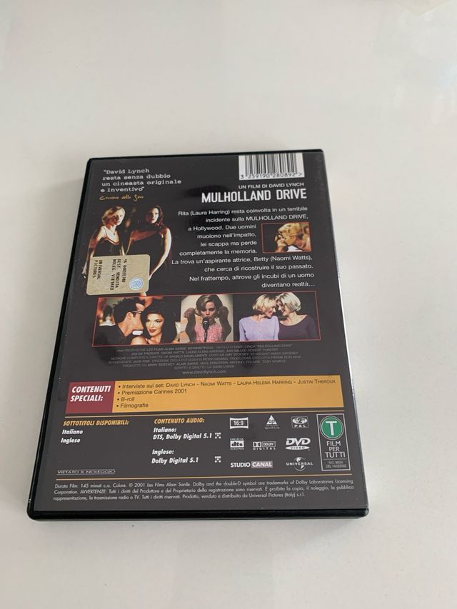 Dvd Mulholland Drive di Lynch
